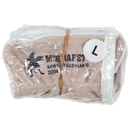 Mcr Safety Gloves, Cow Grain Drvr/Split Back Kevlar Key Thb, XL, 72PK VP3204XL